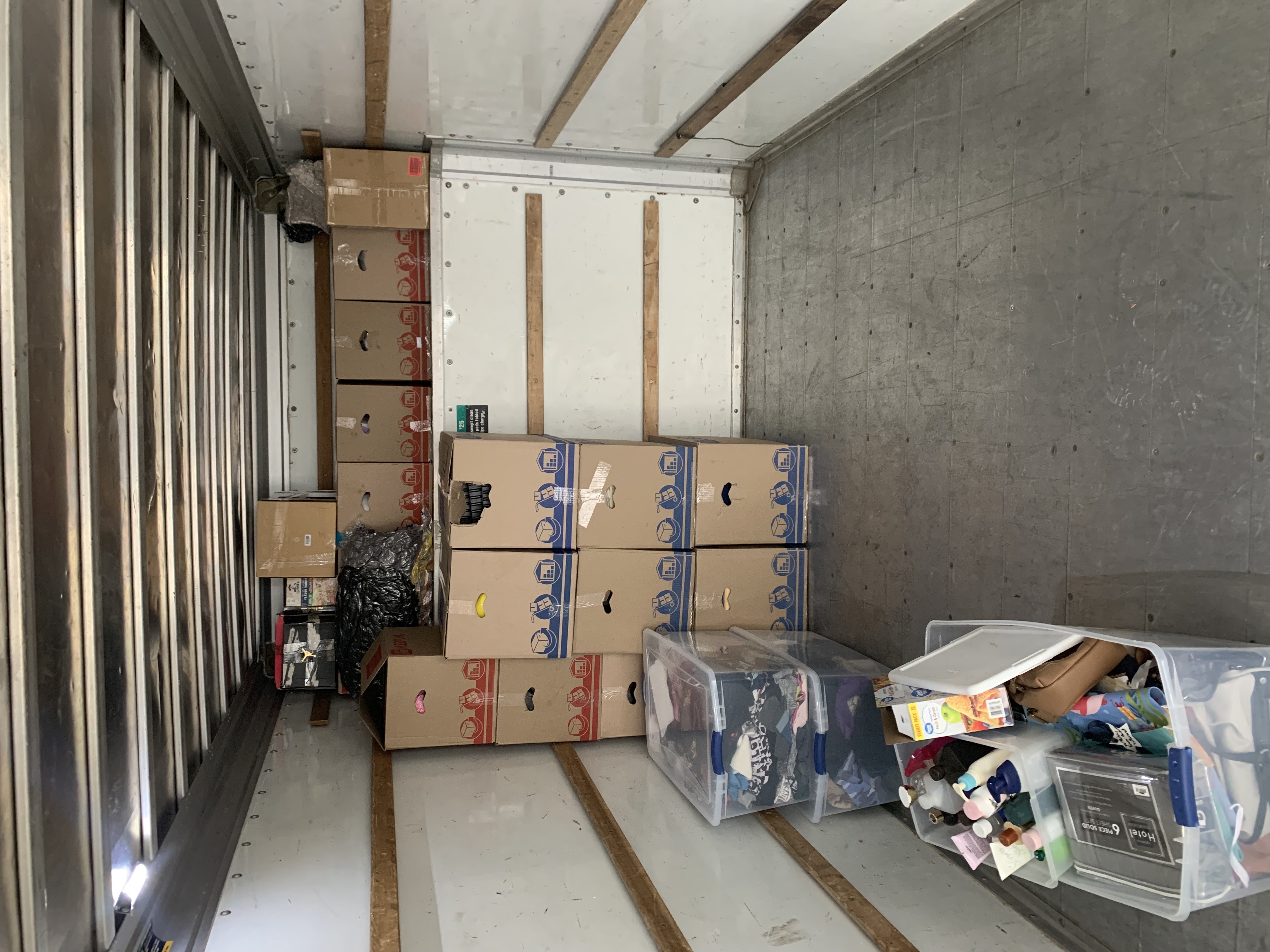 Neatly packed moving truck